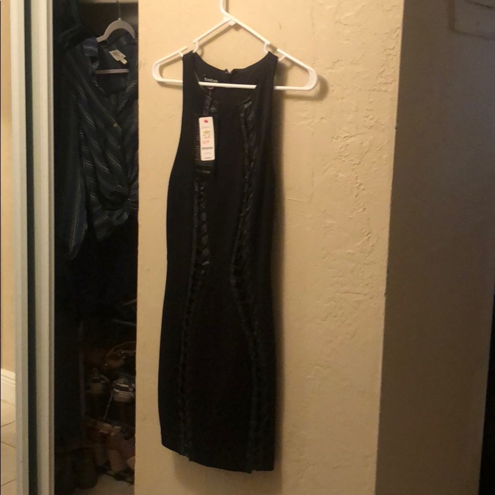 BeBe Black tie up dress- Brand New